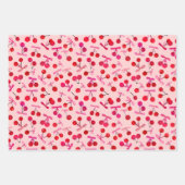 Feuille De Papier Cadeau Motif cerises et arcs (Devant 2)