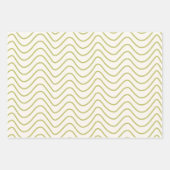 Feuille De Papier Cadeau Motif Chevron Lime Green sur Crème White Zigzag (Devant)