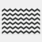 Feuille De Papier Cadeau Motif Chevron noir et blanc (Devant 3)