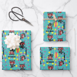 Feuille De Papier Cadeau Motif Chibi Catwoman