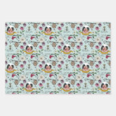 Feuille De Papier Cadeau Motif chic Queen Bee & Flowers (Devant)