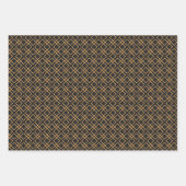 Feuille De Papier Cadeau Motif chinois noir et or (Devant 3)