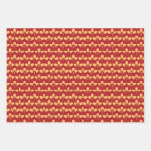 Feuille De Papier Cadeau Motif chinois rouge et or (Devant)