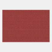 Feuille De Papier Cadeau Motif chinois rouge et or (Devant)