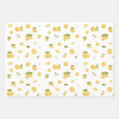 Feuille De Papier Cadeau Motif citron (Devant)