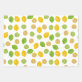 Feuille De Papier Cadeau Motif citron et citron vert (Devant 2)