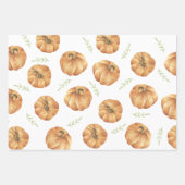 Feuille De Papier Cadeau Motif citrouille (Devant)