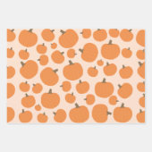 Feuille De Papier Cadeau Motif citrouille (Devant)