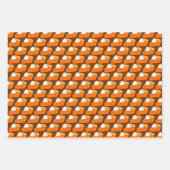 Feuille De Papier Cadeau Motif citrouille (Devant 3)