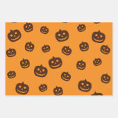 Feuille De Papier Cadeau motif citrouille d'Halloween (Devant 2)