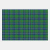 Feuille De Papier Cadeau Motif classique bleu vert Tartan Plaid  (Devant 3)