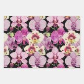 Feuille De Papier Cadeau Motif coloré orchidée (Devant)