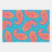 Feuille De Papier Cadeau Motif coloré Paisley (Devant)