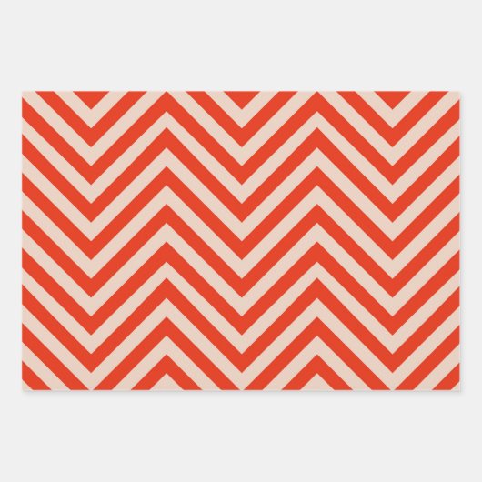 Feuille De Papier Cadeau Motif cool Red Stripe (Devant 3)