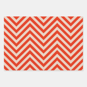 Feuille De Papier Cadeau Motif cool Red Stripe