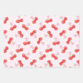 Feuille De Papier Cadeau Motif Coquette Cherries (Devant)