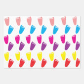 Feuille De Papier Cadeau Motif couleur empreinte bébé (Devant 2)