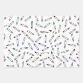 Feuille De Papier Cadeau Motif Crayon de dessin (Devant 2)