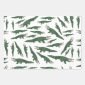 Feuille De Papier Cadeau Motif crocodile de l'alligator mignon (Devant 3)