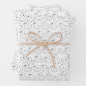 Feuille De Papier Cadeau Motif Cute Duck (En situation)