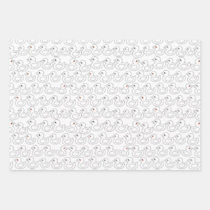 Feuille De Papier Cadeau Motif Cute Duck