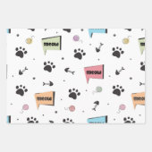 Feuille De Papier Cadeau Motif Cute Paw (Devant 3)