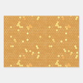 Feuille De Papier Cadeau motif d'abeilles carrelées (Devant 3)