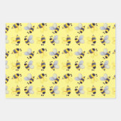 Feuille De Papier Cadeau Motif d'abeilles lunaires (Devant)