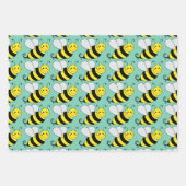 Feuille De Papier Cadeau Motif d'abeilles mignonne (Devant 2)