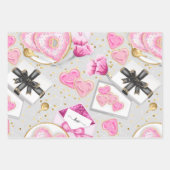 Feuille De Papier Cadeau Motif d'amour (Devant 3)
