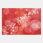Feuille De Papier Cadeau Motif d'amour Abstrait Bokeh Red Hearts (Devant 3)