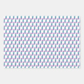 Feuille De Papier Cadeau Motif d'ananas bleu Turquoise pourpre (Devant)