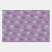 Feuille De Papier Cadeau Motif d'ananas mignon en bleu clair et violet (Devant)