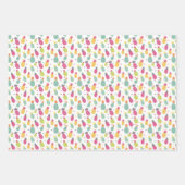 Feuille De Papier Cadeau Motif d'ananas tropical (Devant 2)