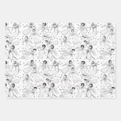 Feuille De Papier Cadeau motif d'anges | ensemble III (Devant 3)