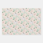 Feuille De Papier Cadeau Motif d'aquarelle Citrouille blanc (Devant 2)