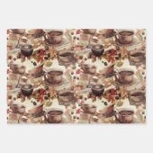 Feuille De Papier Cadeau Motif d'aquarelle Coffee Espresso (Devant 3)