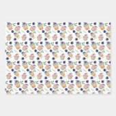 Feuille De Papier Cadeau Motif D'Aquarelle Coupe Gâteaux Et Fruits (Devant)