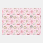 Feuille De Papier Cadeau Motif d'aquarelle rose doux (Devant 2)