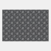 Feuille De Papier Cadeau Motif d'araignées d'Halloween noir et blanc (Devant)