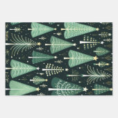 Feuille De Papier Cadeau Motif d'arbre de Noël (Devant 3)