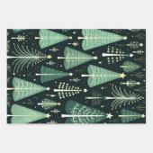 Feuille De Papier Cadeau Motif d'arbre de Noël (Devant)