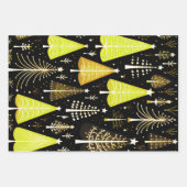 Feuille De Papier Cadeau Motif d'arbre de Noël (Devant)