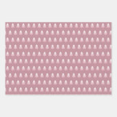 Feuille De Papier Cadeau Motif d'arbre de Noël mignon rose Ombre (Devant 3)