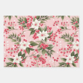 Feuille De Papier Cadeau Motif d'arbre rose vintage (Devant 2)