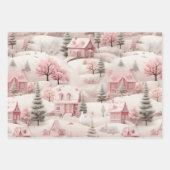 Feuille De Papier Cadeau Motif d'arbre rose vintage (Devant)