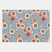 Feuille De Papier Cadeau Motif d'art botanique floral (Devant 3)