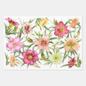 Feuille De Papier Cadeau Motif d'art botanique floral (Devant 2)