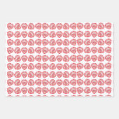 Feuille De Papier Cadeau Motif d'art cardiaque Abstrait (Devant)