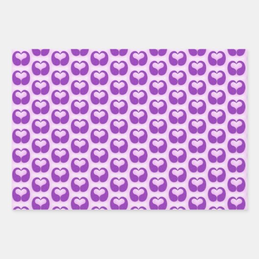 Feuille De Papier Cadeau Motif d'art cardiaque Abstrait moderne (Devant)